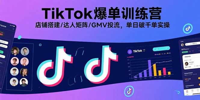 （15920期）TikTok爆单训练营，店铺搭建/达人矩阵/GMV投流，单日破千单实操-千城资源网