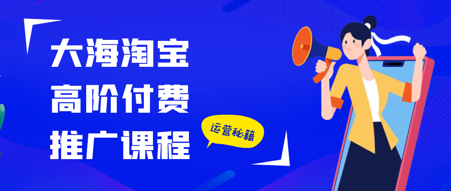 大海淘宝高阶付费推广课程-千城资源网