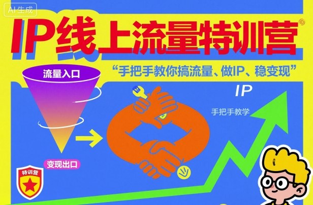 IP线上流量特训营，手把手教你搞流量、做IP、稳变现-千城资源网