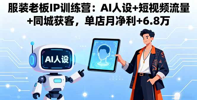 （16117期）服装老板IP训练营：AI人设+短视频流量+同城获客，单店月净利+6.8万-千城资源网