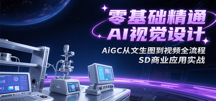 零基础精通AI视觉设计，AiGC从文生图到视频全流程，SD商业应用实战-千城资源网