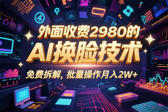 （15969期）0粉丝0基础，用AI换脸改头换面，3分钟一条原创视频，收益稳稳-千城资源网
