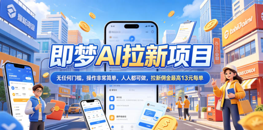2026年即梦AI拉新项目最新玩法，无任何门槛，操作非常简单，人人都可做，拉新佣金最高13米每单（更新6月24日）-千城资源网