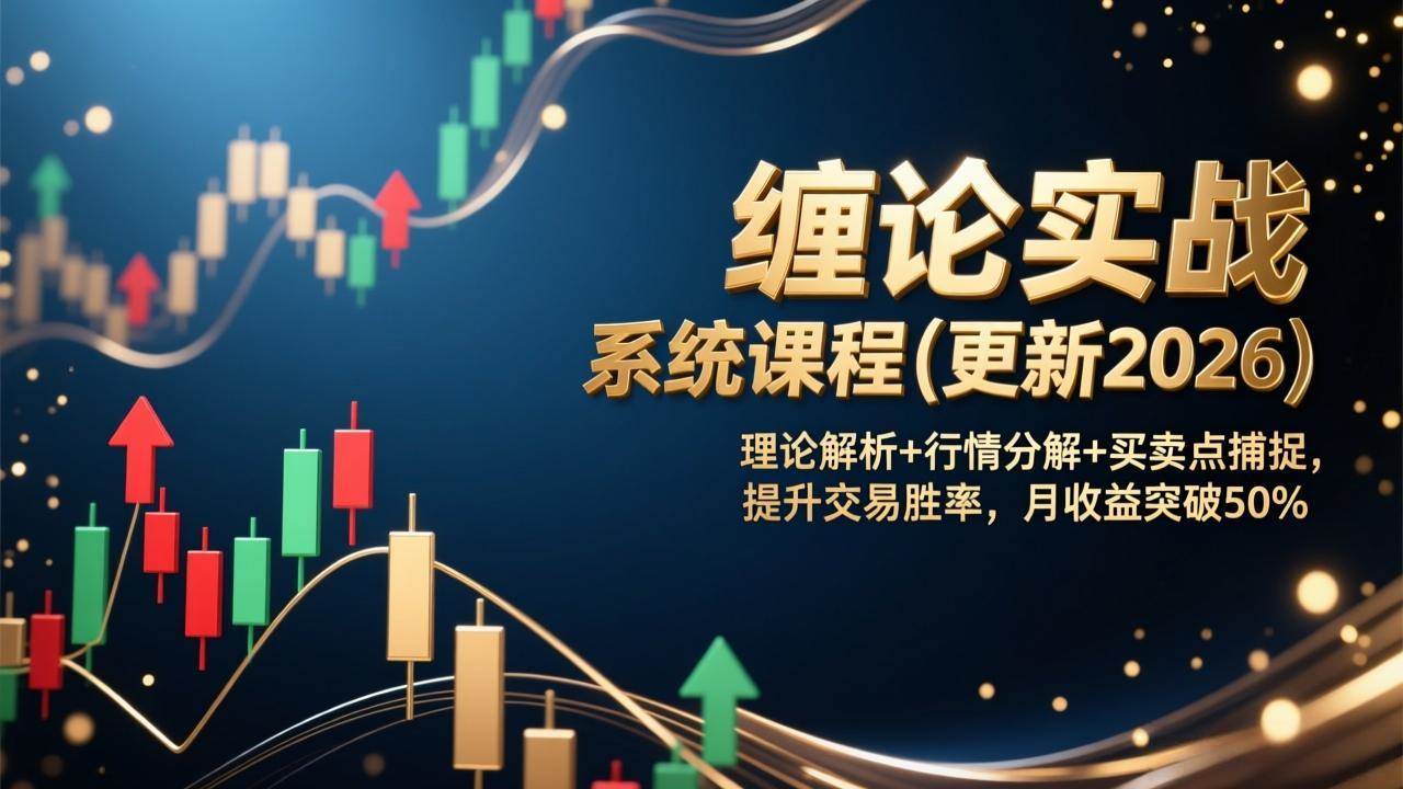 （17136期）缠论实战系统课程(更新2026)，理论解析+行情分解+买卖点捕捉，提升交易胜率，月收益突破50%-千城资源网