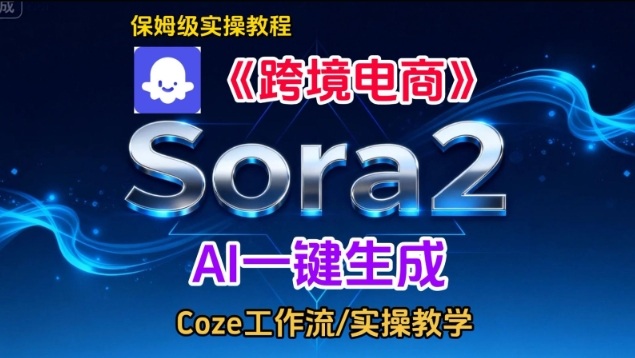 Sora2生成《跨境电商》英文短视频，实操搭建教学课，通俗易懂，包教包会-千城资源网