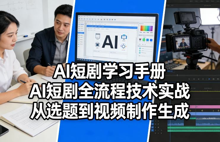 AI短剧学习手册，AI短剧全流程技术实战，从选题到视频制作生成-千城资源网