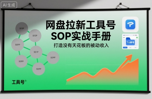 网盘拉新工具号SOP实战手册，打造没有天花板的被动收入-千城资源网