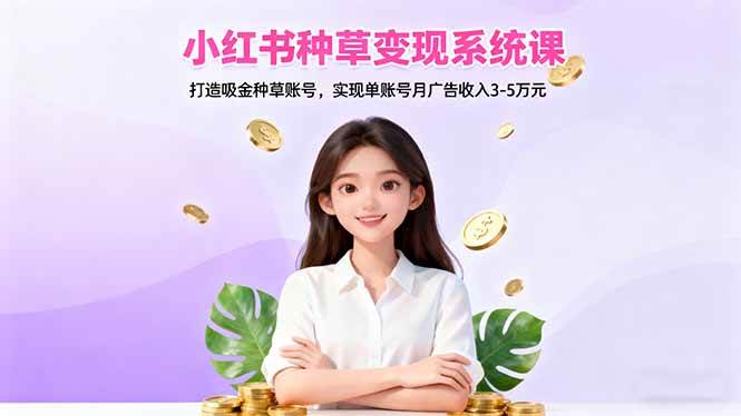 （16468期）小红书种草变现系统课：打造吸金种草账号，实现单账号月广告收入3-5万元-千城资源网