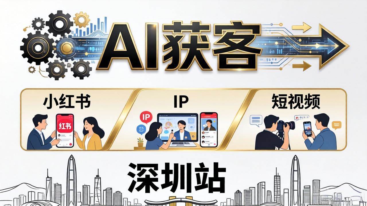 （18226期）2026AI获客大课深圳站：4月17日-19日3天2夜拆透小红书+IP+短视频，老板操盘手必来-千城资源网