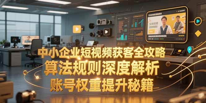 （15326期）中小企业短视频获客全攻略，算法规则深度解析，账号权重提升秘籍-千城资源网
