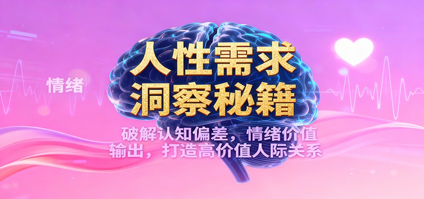 人性需求洞察秘籍，破解认知偏差，情绪价值输出，打造高价值人际关系-千城资源网