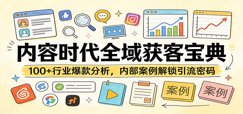 内容时代全域获客宝典：100+行业爆款分析，内部案例解锁引流密码-千城资源网