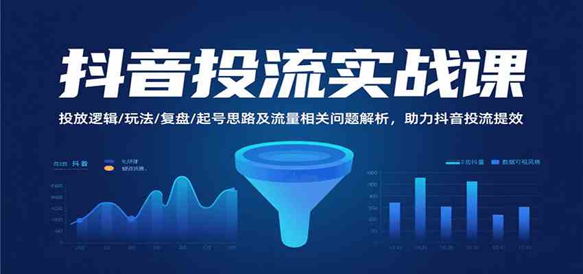 抖音投流实战课，投放逻辑/玩法/复盘/起号思路及流量相关问题解析，助力抖音投流提效-千城资源网