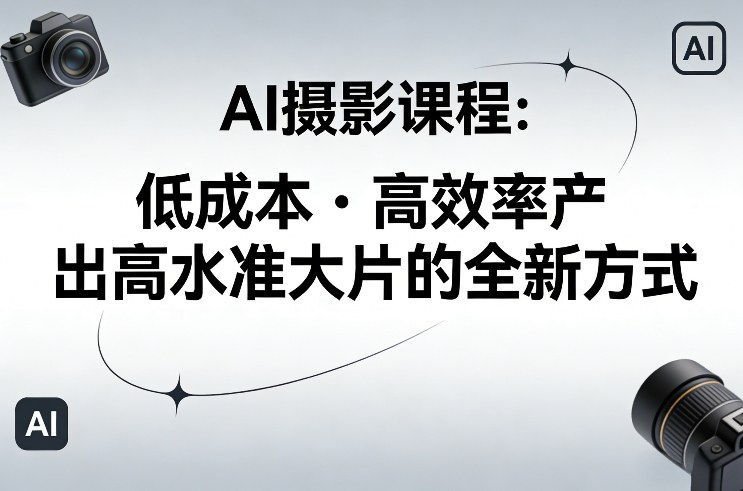 AI摄影课程，低成本高效率产出高水准大片的全新方式-千城资源网