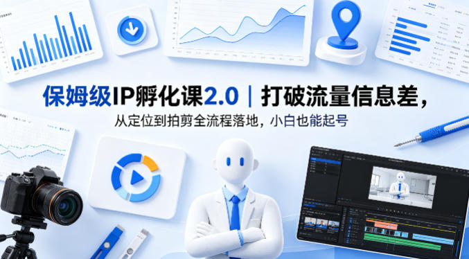 保姆级IP孵化课2.0｜打破流量信息差，从定位到拍剪全流程落地，小白也能起号-千城资源网