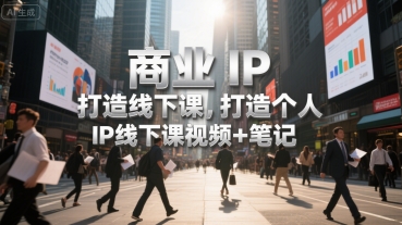 商业IP打造线下课，打造个人 IP线下课视频+笔记-千城资源网