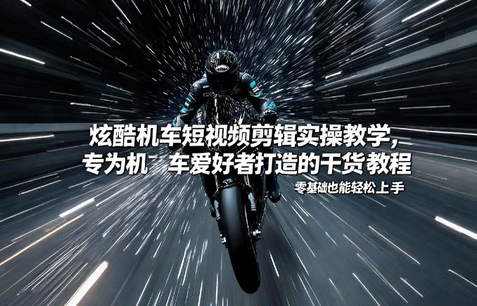 炫酷机车短视频剪辑实操教学，专为机车爱好者打造的干货教程，零基础也能轻松上手-千城资源网