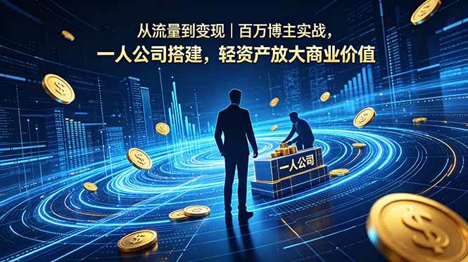 （18645期）从流量到变现｜百万博主实战，一人公司搭建，轻资产放大商业价值-千城资源网