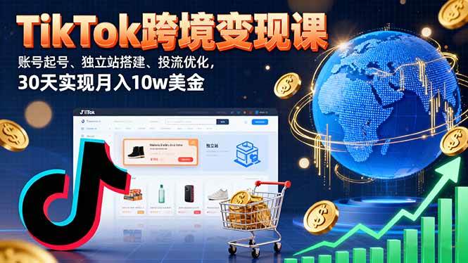 （16034期）TikTok跨境变现课：账号起号、独立站搭建、投流优化，30天实现月入10w美金-千城资源网