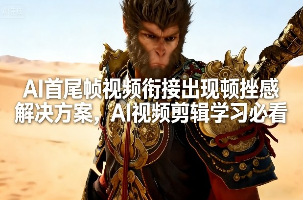 AI首尾帧视频衔接出现顿挫感解决方案，AI视频剪辑学习必看-千城资源网