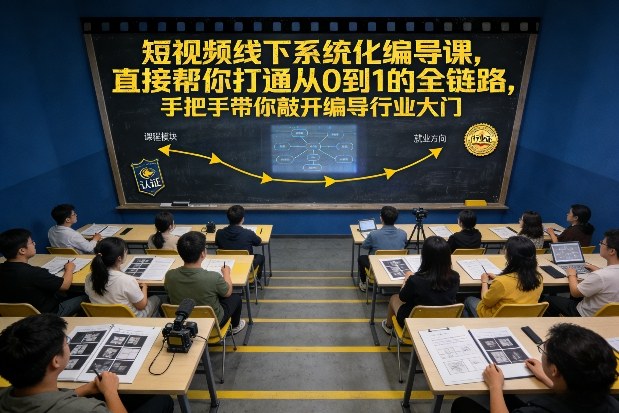 短视频线下系统化编导课，直接帮你打通从0到1的全链路，手把手带你敲开编导行业大门-千城资源网