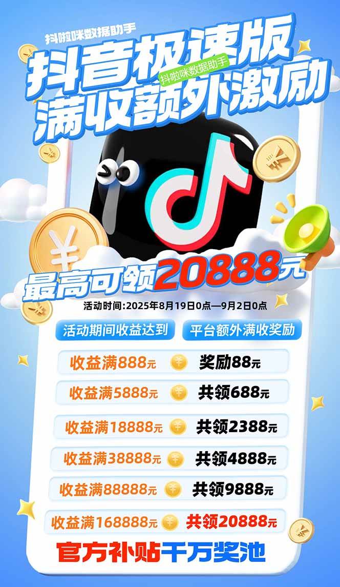 （15800期）抖音极速版拉新，平台大力扶持，每单15元，万播转化无上限，平台额外满…-千城资源网