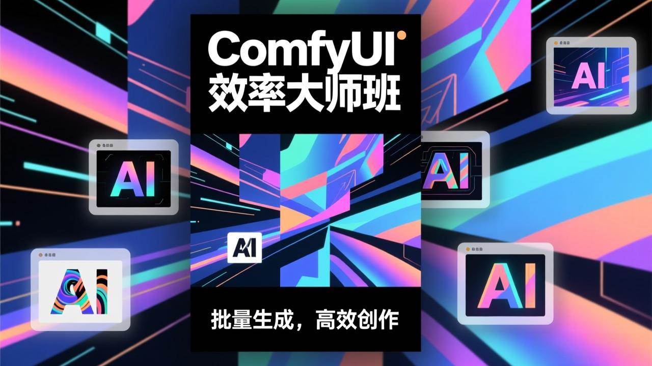 （17107期）ComfyUI效率大师班：工作流搭建，批量生成，将个人AI出图效率提升5-10倍，月接单收入1-3万-千城资源网