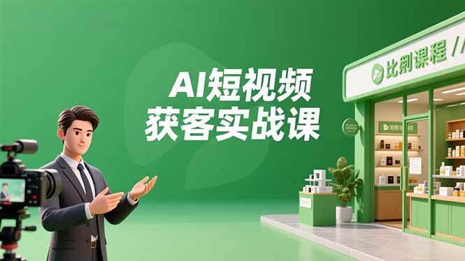 （16747期）AI短视频获客实战课，数字人创作、实体行业应用、精准引流，30天获取客源月入6万+-千城资源网