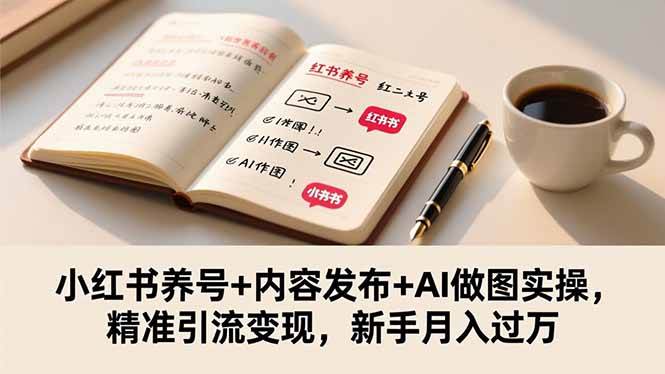（16498期）小红书养号+内容发布+AI做图实操，精准引流变现，新手月入过万-千城资源网