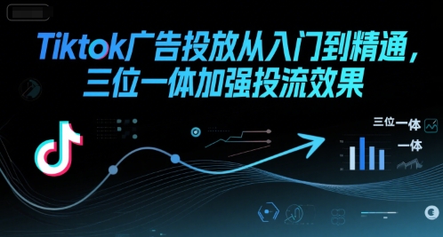 Tiktok广告投放从入门到精通，三位一体加强投流效果-千城资源网