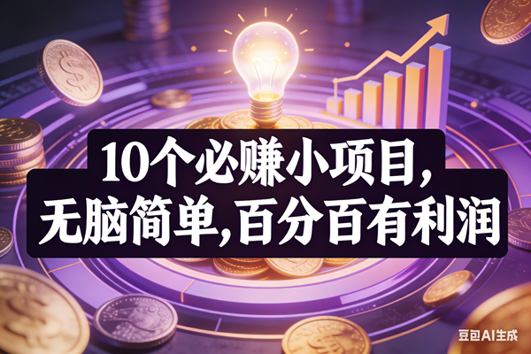 （17169期）10个必赚小项目，无脑简单，百分百有利润，副业首选，日入200+-千城资源网