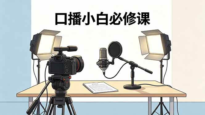 （18428期）口播小白必修课：录像收音灯光设备+脚本撰写，搭专业级录制场景-千城资源网