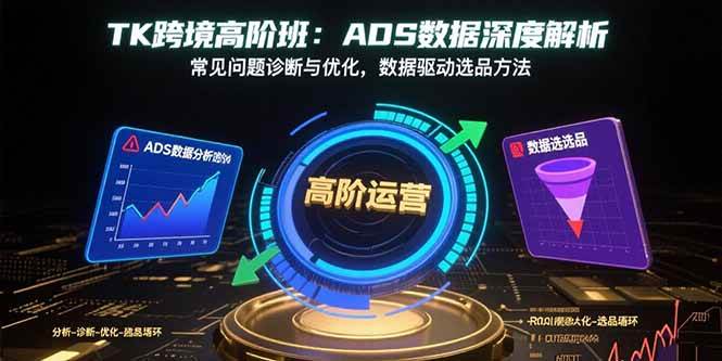 （15809期）TK跨境高阶班：ADS数据深度解析，常见问题诊断与优化，数据驱动选品方法-千城资源网