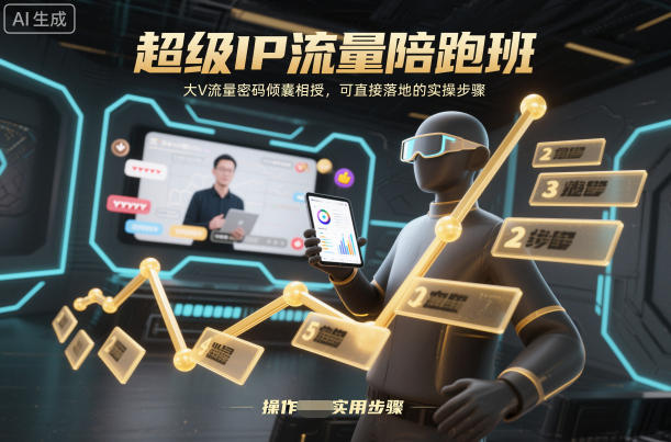 超级IP流量陪跑班，大V流量密码倾囊相授，可直接落地的实操步骤-千城资源网