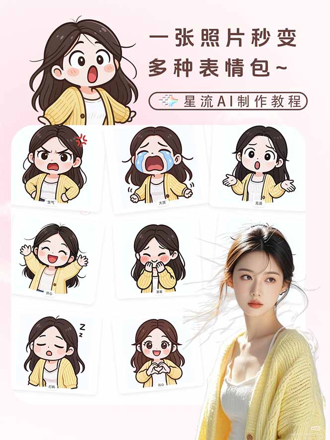 一张照片秒变N种专属表情包，三步搞定可爱搞怪治愈风，从此斗图聊天不再到处存别人图-千城资源网