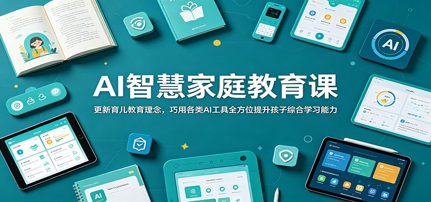 AI智慧家庭教育课：更新育儿教育理念，巧用各类AI工具全方位提升孩子综合学习能力-千城资源网