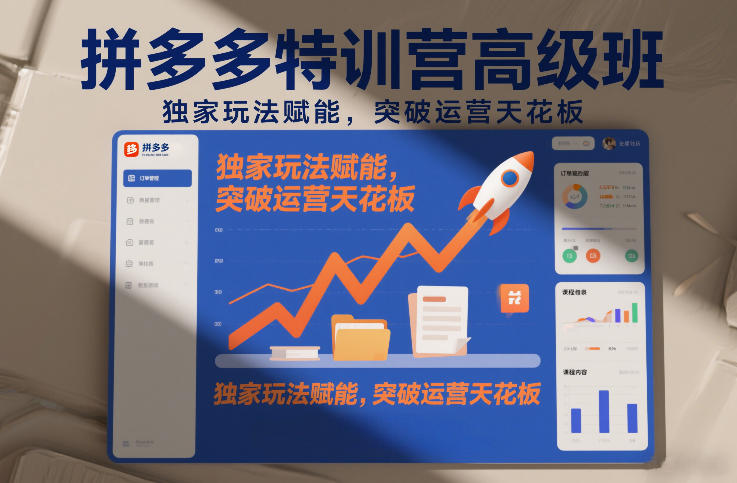 拼多多特训营高阶班，独家玩法赋能，突破运营天花板（更新26年3月19日）-千城资源网