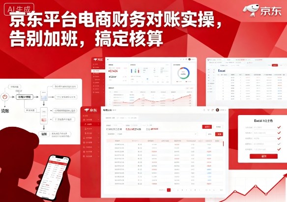 京东平台电商财务对账实操，告别加班，搞定核算-千城资源网