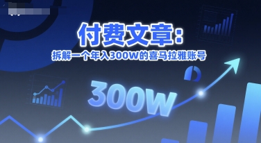 付费文章：拆解一个年入300W的喜马拉雅账号-千城资源网