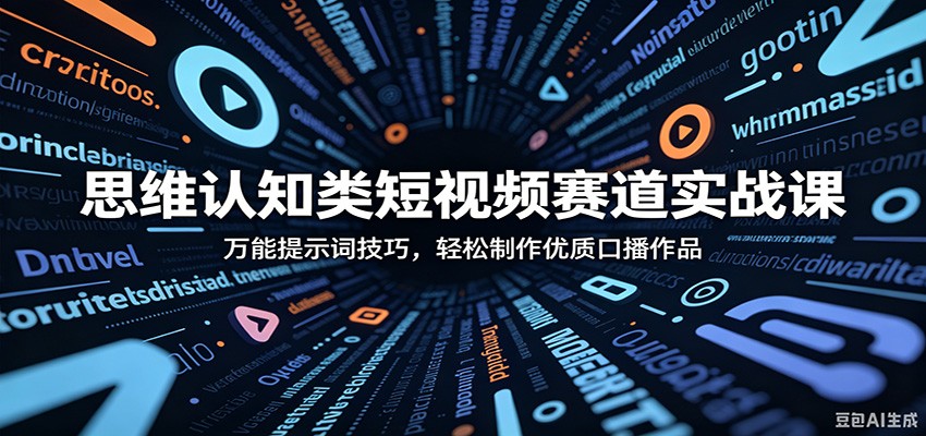 思维认知类短视频赛道实战课：万能提示词技巧，轻松制作优质口播作品-千城资源网