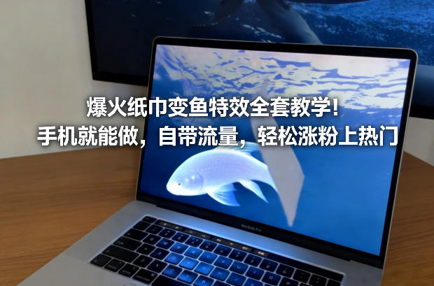 爆火纸巾变鱼特效全套教学！手机就能做，自带流量，轻松涨粉上热门-千城资源网