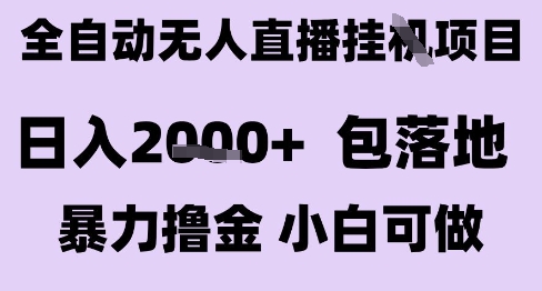 最新全自动抖音无人直播挂G项目，日入2k+ 包落地暴力撸金，小白可做【揭秘】-千城资源网