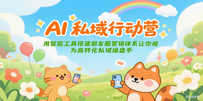 AI私域行动营：用智能工具搭建朋友圈营销体系让你成为高转化私域操盘手-千城资源网