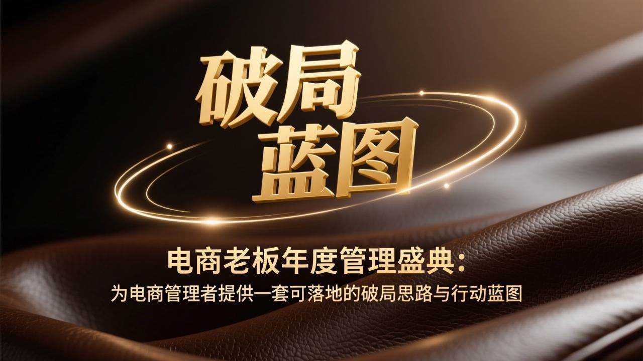 （17374期）电商老板年度管理盛典：为电商管理者提供一套可落地的破局思路与行动蓝图-千城资源网