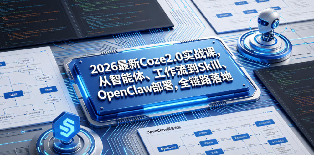 2026最新Coze2.0实战课，从智能体、工作流到Skill、OpenClaw部署，全链路落地-千城资源网