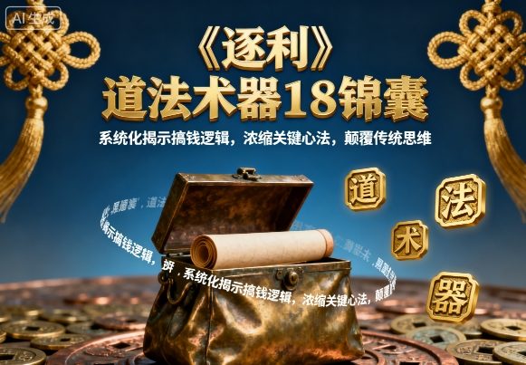 《逐利》道法术器18锦囊，系统化揭示搞钱逻辑，浓缩关键心法，颠覆传统思维（更新）-千城资源网