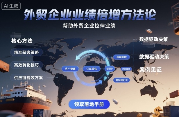 外贸企业业绩倍增方法论，帮助外贸企业拉伸业绩-千城资源网