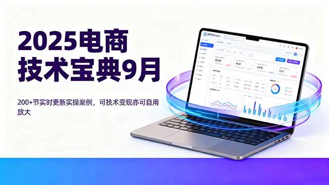 （16010期）2025电商技术宝典9月：200+节实时更新实操案例，可技术变现亦可自用放大-千城资源网