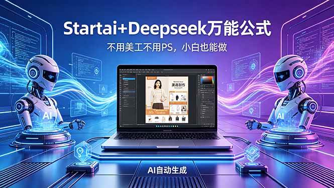 （18341期）AI自动做电商详情页：Startai+Deepseek万能公式，不用美工不用PS，小白也能做-千城资源网