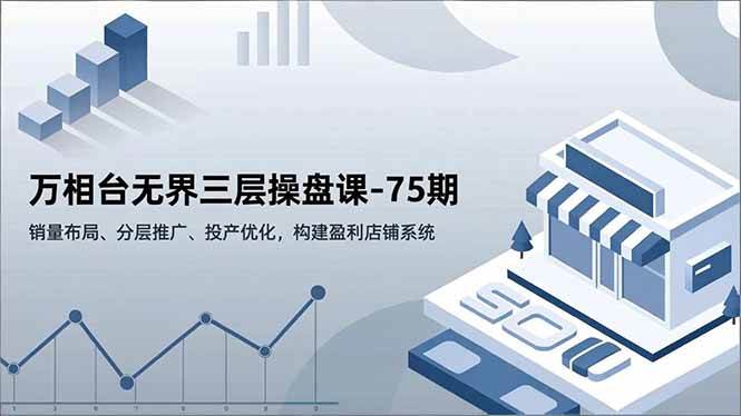 （16769期）万相台无界三层操盘课-75期，销量布局、分层推广、投产优化，构建盈利店铺系统-千城资源网